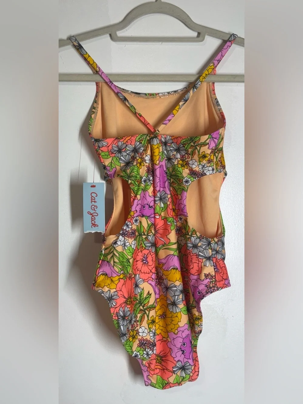 Cat & Jack Girls' 2pc Bold Blooms Swimwear Set